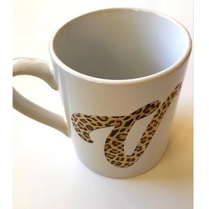 Certificate International Cheetah Print V Initial Ceramic Coffee Mug